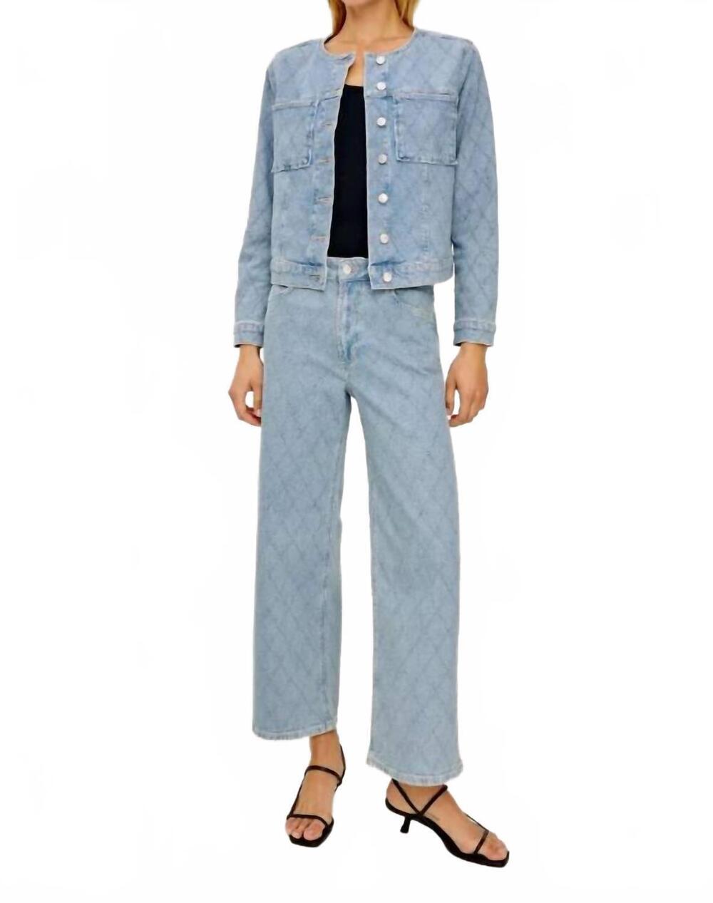 NEW RAILS lido cropped jacket in quilted stud